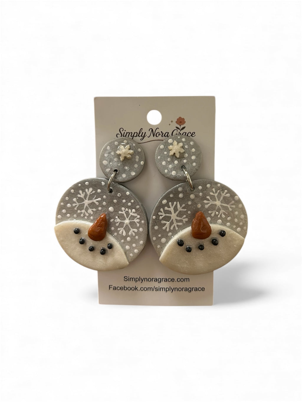 Snowman Face earrings