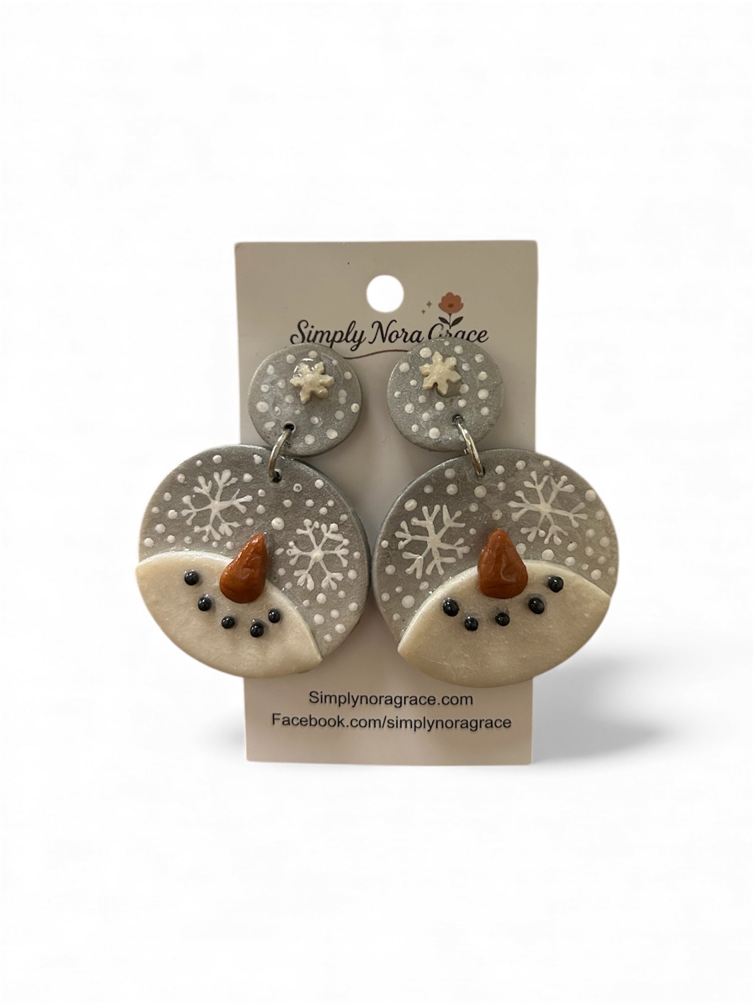 Snowman Face earrings