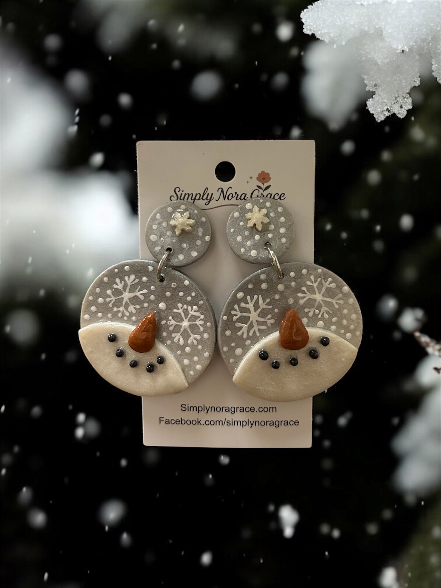 Snowman Face earrings