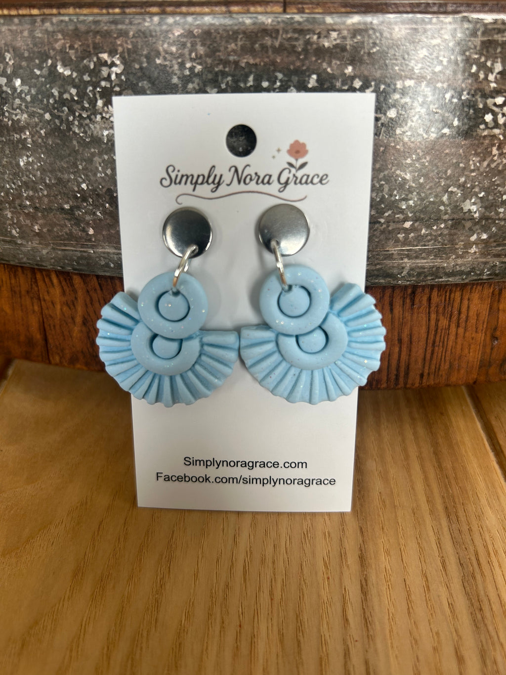 Baby blue boho dangles