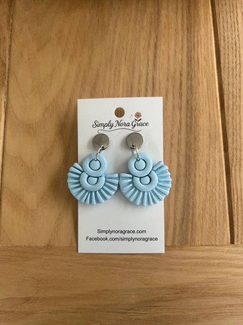 Baby blue boho dangles